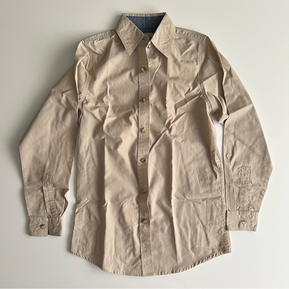 Backpacker ripstop button down shirt, beige, xs
